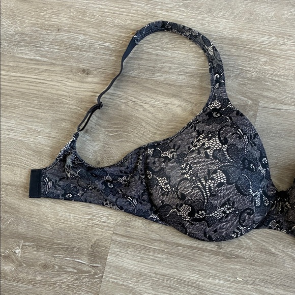 Bali Lace Underwire Bra - Black and Cream - Picture 3 of 6